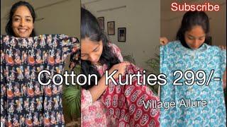 Bengal Cotton Kurtis only 299/- orders Now from Village Allure #fashion #kurti