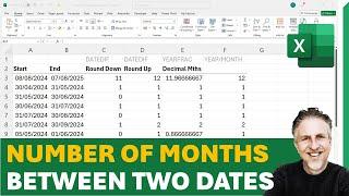  Number of Months Between Two Dates in Excel | Month Calculator