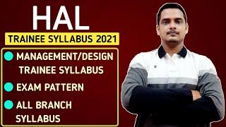 HAL management/design trainee syllabus 2021 | Exam pattern, latest syllabus | All branches syllabus