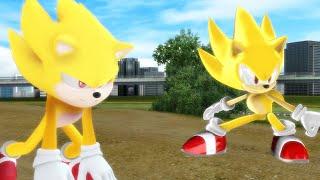 Modern Super Sonic V.S. Movie Super Sonic - The Race Finale [Animation] ソニック v. ソニック (April Fools)