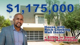 What Approx. $1.2 Million Buys You in Las Vegas! - ($250k in smart automation) +Rock Climbing Wall!!