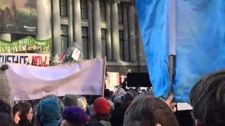 Aboriginal chant at theVancouverclimatr action rally