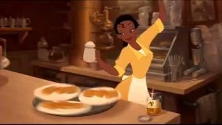 Tiana serving beignets for speech