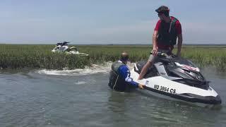 Crashing Seadoo 300s into trees and weeds. River riding screw ups.