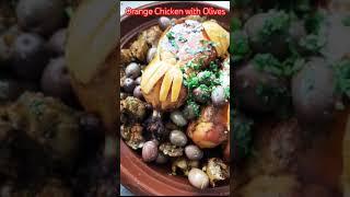 Orange Chicken with Olives #Halal Food #ytshorts #food #youtube #cooking #viral #adeelchaudhary #yum