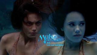 Mako mermaids and H2O Just Add Water. Season 1 Episode 1 scene: Cleo meets Mimmi from the first time