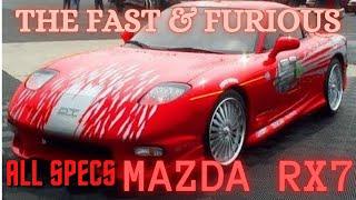 Mazda RX7 (Red) From Fast & Furious - All Specs #Shorts