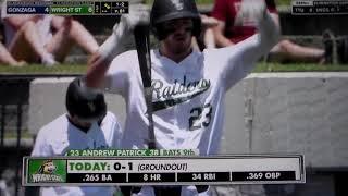 Wright State's Andrew Patrick hits home run vs. Gonzaga in Blacksburg regional, 6/4/22