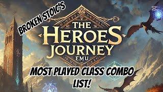 The Heroes Journey, Top Played Class Combinations