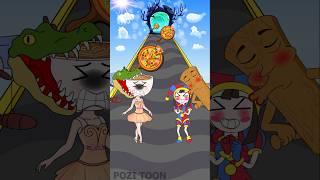 Funny Epic Challenge! New Kiss Run Cappuccina Ballerina vs Pomni | Amazing digital circus