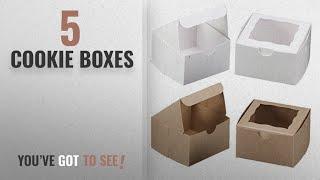 Best Cookie Boxes [2018]: White Bakery Box With Window 4x4x2.5 inch - 25 Pack - Eco-Friendly