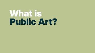 What is public art?