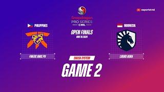 Team Liquid ID vs Fnatic ONIC PH GAME 2 Snapdragon Pro Series Season 6 | TLID VS FNOP ESPORTSTV