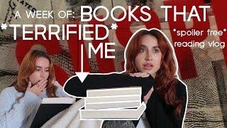 reading scary books for a week *but i sp00k easily* (spoiler free reading vlog)