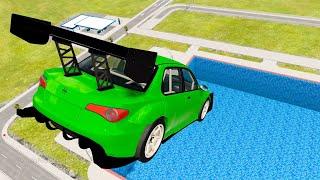 High Speed Cars Jumping In Pools - BeamNG.Drive | BeamNG People