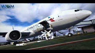 P3Dv4 | VATSIM | AAL3101 |  PMDG B772  | LEBL  KCLT  |  Youtube livestream