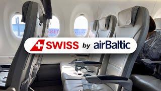 Swiss by Air Baltic | Airbus A220-300 Europe Economy Class Review | Copenhagen to Zurich