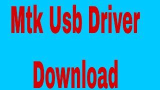 Mtk Usb Driver Download