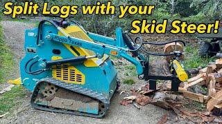 The best Skid steer attachment I own, hydraulic log splitter