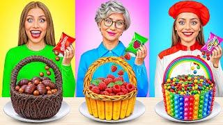 Moi vs Grand-Mère Défi De Décoration De Gâteau | Bataille Comestible par Multi DO Challenge