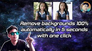 Remove backgrounds 100% automatically in 5 seconds with one click