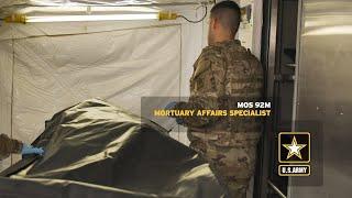 Army Burial Preparation - 92M - Mortuary Affairs Specialist