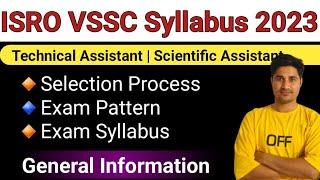 ISRO VSSC Recruitment 2023 syllabus |ISRO VSSC Technical Assistant Syllabus 2023