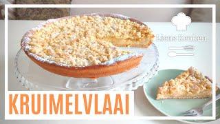 Vlaai met kruimels en banketbakkersroom | KRUIMELVLAAI | Zo maak je deze vlaai zelf!