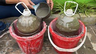 Good ideas // How to Cast Simple Cement Flower Pots with Plastic Buckets