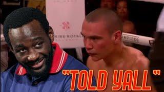 Terence Crawford reacts to Tim Tszyu being Savagely Knocked Out by Bakhram Murtazaliev