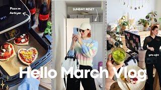 März Vlog  Sunday Reset, Mädelsabend, Pizza aus dem Airfryer & Süßigkeiten fasten