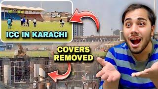 BREAKING!  First Look Of Pillars | Gaddafi Stadium Exclusive | ICC Visited Karachi