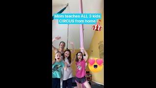 Mommy Trains Kids Aerial Silks at Home!