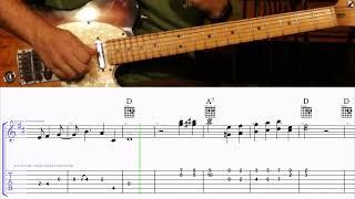 How to Play the Melody to Take These Chains from My Heart by Hank Williams on Guitar with TAB