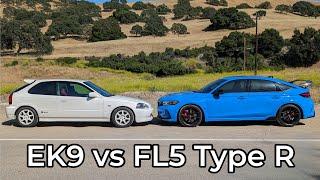 1997 Honda Civic Type R EK9 vs 2023 Honda Civic Type R FL5 - Head to Head Review!