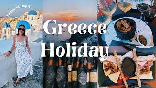 GREECE VLOG - Santo Wines Winery, Three Blue Domes of Santorini, Santorini sunset, shopping & more!!