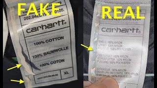 Real vs fake Carhartt. How to spot fake Carhartt shirts / jackets / garments