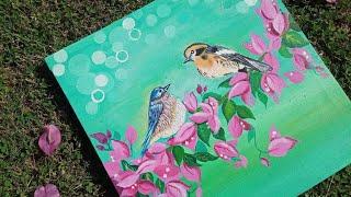 Goodness in you recreation - Step by Step Bird Painting | Canvas Painting | Painting Pot Gallery