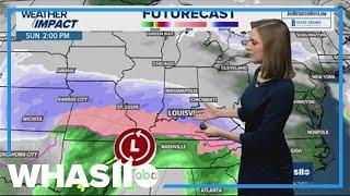 Louisville winter storm: Latest on how much ice, snow is expected Sunday