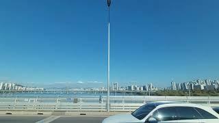 The Han River as seen from Jamsil Bridge in Seoul on November 10, 2024.