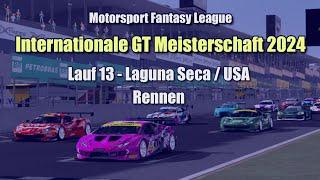 Motorsport FL | IGTM FL 2024 | #13 Laguna Seca - Rennen