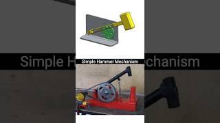 Simple Hammer Mechanism #engineering #mechanism #mechanicalengineering #3ddesign