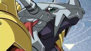 MetalGreymon Digivolve to... WarGreymon! (Tri. English Dub)