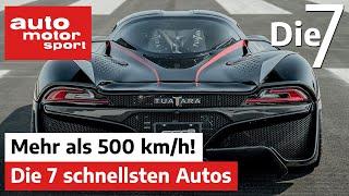 Mehr als 500 km/h? - die 7 schnellsten Autos | auto motor und sport