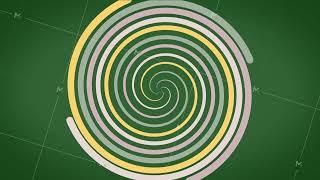 Spiral glowing effect abstract circular color trails, abstract. Green background. Colored spiral