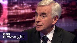 'Cock ups' and 'cadavers' - Evan Davis talks to John McDonnell - Newsnight