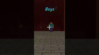 Girls vs Boys When seen Herobrine #subscribe #fypシ #minecraft #fyp #shorts #gaming