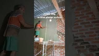 simple way to level plaster surface #plesterdinding #diy #plestertembok