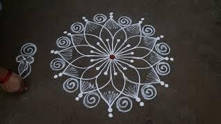 sravanamasam muggulu 3*2dots small beautiful rangoli design easy rangoli Anu'sworld