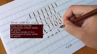 Italic Calligraphy Tutorial : 01. the Basic, from Tools to Strokes (Beginner Friendly)